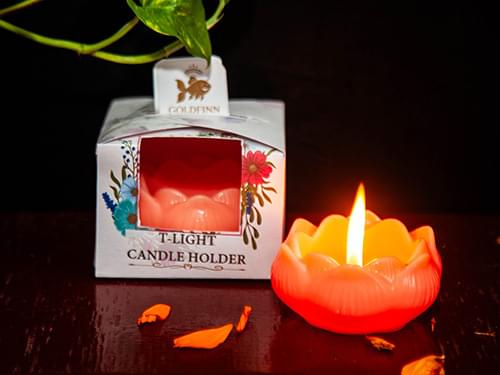 T Light Candle Holder - Rose Pink